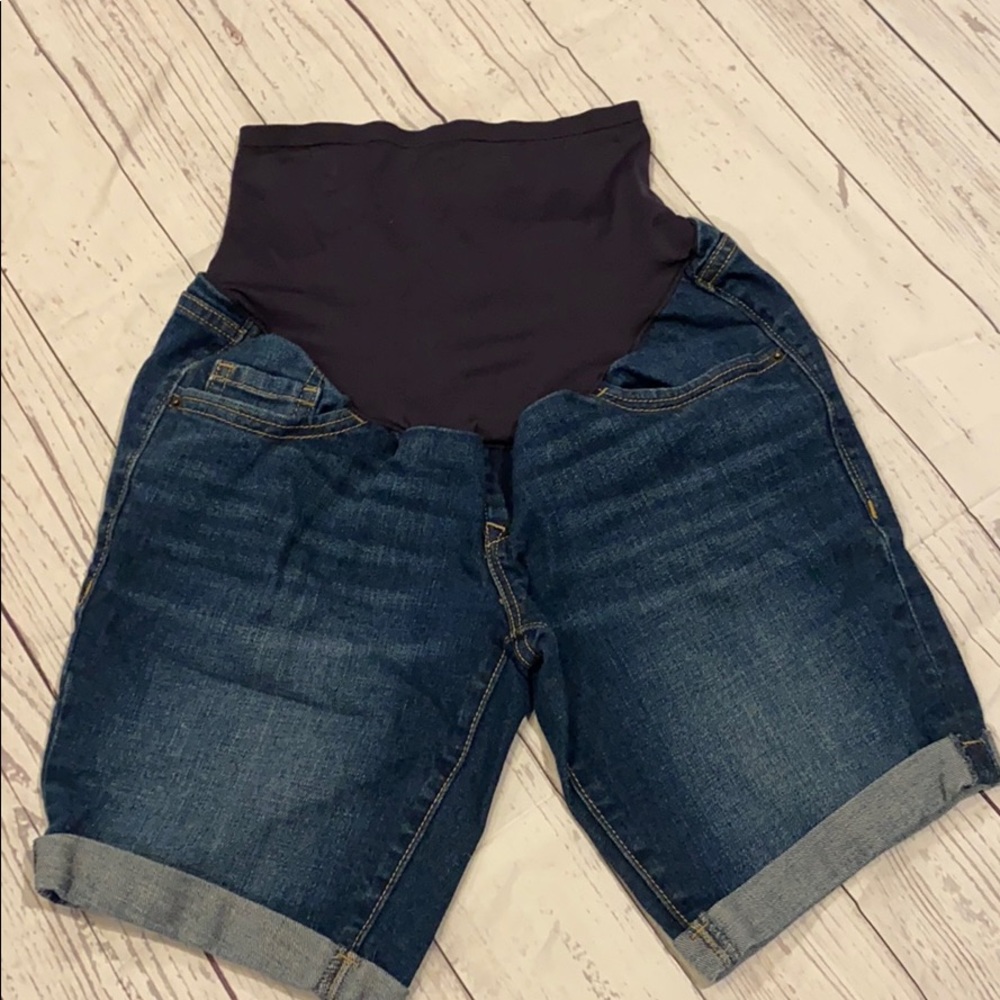 Maternity jean shorts